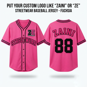 Premium 160 GSM Polyester Interlock Men <b>Baseball</b> Jersey Fuchsia Black Custom Sublimation Embroidery Tackle Twill Logo Design - Product Image 1