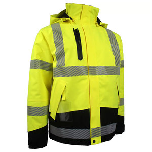 Winter Waterproof Lightweight Soft Shell Reflective High Visibility Construction <b>Worker</b> Safety <b>Jacket</b> for Companies - Product Image 1