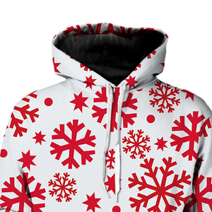 Custom Eco-Friendly Winter Breathable 100% Polyester Fleece Solid <b>Men</b>/Women <b>Hoodie</b> Christmas Happy New Year Sublimation Design - Product Image 3