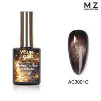 Kit de vernis gel œil de chat bronze 15ml, effet magnétique UV LED, à retirer par trempage, avec effet scintillant, personnalisation de marque privée disponible