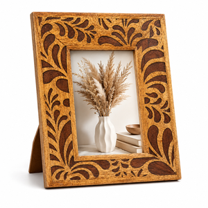 Cadre photo flottant en MDF avec verre double face, impression typographique 6 couleurs, fleurs pressées, spécimens d'art A4 - Product Image 4