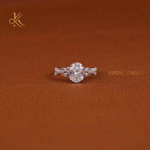 Impresionante Anillo de Compromiso con Diamante Cultivado en Laboratorio de 1.5-2.0 Quilates, Chapado en Oro, Diseño Clásico, Brillo Eterno, Joyería Elegante para Propuesta de Matrimonio - Product Image 1