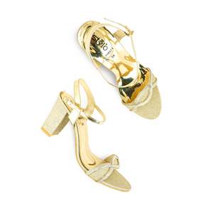 Sandales dorées à talon FN6071 Design élégant et fantaisie - Product Image 1