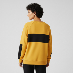 Sudadera de Cuello Redondo para Mujer, Talla Grande, con Logotipo Bordado Personalizado, Lavado Ácido, Estilo Vintage, Forro Polar, 100% Algodón - Product Image 3