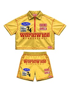 Multi Color Cropped <b>Mesh</b> Jersey Shirt & Shorts <b>Set</b> | Vintage Sporty Streetwear <b>Two</b> <b>Piece</b> <b>Set</b> | OEM Private Label Manufacturer - Product Image 2