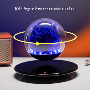 Décoration de chambre, cadeau de la Saint-Valentin pour les couples, lampe de nuit LED à lévitation magnétique, rose éternelle préservée pour un anniversaire - Product Image 5