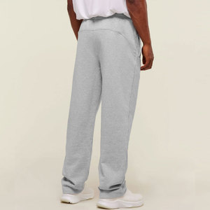 Pantalones deportivos casuales de algodón para hombre, de cintura media, con logo personalizado, lisos, de gran tamaño, estilo frontal plano, superventas al por mayor - Product Image 2