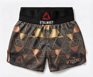 กางเกงมวย MMA สีแดงลายปลาคาร์ฟ โพลีเอสเตอร์ทนทาน อุปกรณ์ฝึกซ้อมทุกฤดูกาล - Product Image 6