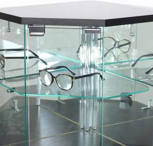 Gabinete de vidrio moderno, organizador de almacenamiento para sala de estar con luz para muebles para el hogar y uso en supermercados, en la parte superior de la pantalla, en la parte superior de la pantalla - Product Image 4