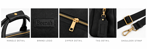 Black Genuine Leather Luxury Sport Duffel <b>Bag</b> Vintage Travel Weekender Gym <b>Overnight</b> Durable Large Capacity Zipper Soft Handle - Product Image 3