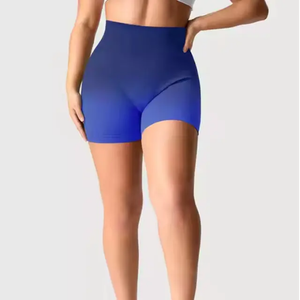 กางเกงขาสั้นออกกำลังกายเอวสูง 3 นิ้ว เนื้อผ้านุ่ม สำหรับผู้หญิง ขายดี กางเกงขาสั้นปั่นจักรยาน ยกกระชับสะโพก ผ้ายืด สปอร์ต สำหรับฤดูร้อน กางเกงโยคะ - Product Image 3