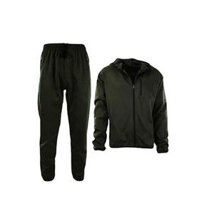 Conjunto Deportivo Gris para Hombre, con Capucha y Cremallera, Pantalones Largos, Ropa Casual de Otoño, Color Sólido, Transpirable, Material de Poliéster y Algodón - Product Image 2