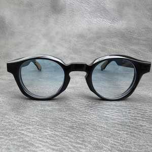 Montures de lunettes rondes unisexes en corne de buffle véritable, faites à la main, thème rustique, décoration intérieure et cadeau d'affaires - Product Image 1
