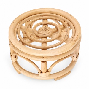 Rattan plant stand flower <b>pot</b> basket <b>holder</b> for indoor plants eco-friendly floor planter racks - Product Image 5