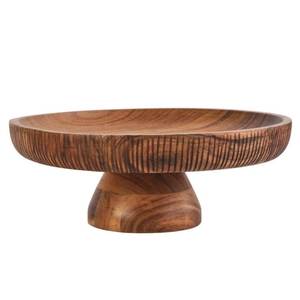 Top selling Round Wood <b>Cake</b> <b>Stand</b> Handmade Pedestal Dessert Display for Wedding Birthday Party Table for hotel - Product Image 3