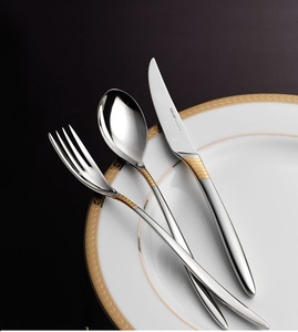 Modern Silver Plated Dinnerware Set <b>Mirror</b> Polish Long Handle Dishwasher Safe for Wedding Events - Product Image 1
