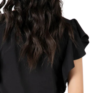 Camiseta de Verano para Mujer, de Manga Corta, con Volantes, Lisa, de Algodón Teñido, Informal, con Logotipo Personalizado, Suave y Transpirable - Product Image 4