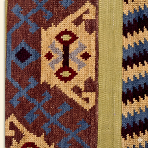 Tapis Madic Mosaic multicolore tufté à la main, antidérapant, écologique, motif tribal géométrique moderne, en laine, à poils épais, pour salon - Product Image 3