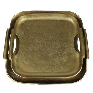 Gold <b>Tray</b> Set Handmade Aluminium Decorative <b>Trays</b> Wedding Decor Tableware Display Food Serving <b>Trays</b> With Handle Modern Design - Product Image 1