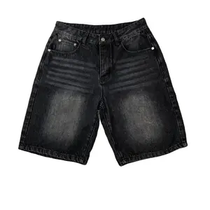 Shorts en jean pour hommes, style charpentier, multi-poches, amples, pour le travail, coupe décontractée, tendance - Product Image 1