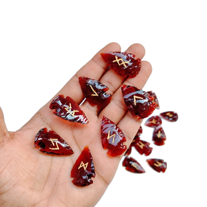 High quality red obsidian rune <b>set</b> <b>Crystal</b> Rune Wicca Energy natural stone for Divination and Intuition Meditation Protection - Product Image 4