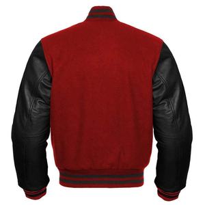 Customized XL Wool Leather Bomber <b>Jacket</b> for <b>Men</b> High Street Style College Lettermen Varsity Winter Wear Stand-up <b>Light</b> - Product Image 5