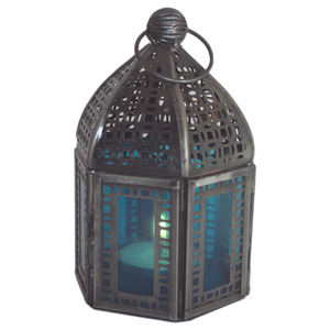 โคมไฟดีไซน์โมร็อกโกสีสันสดใส ทาสีอย่างประณีต วัสดุคุณภาพสูง ใช้เป็นภาชนะใส่เทียนสำหรับตกแต่งภายในบ้านในงานเทศกาลและงานอีเว้นท์ต่างๆ - Product Image 4