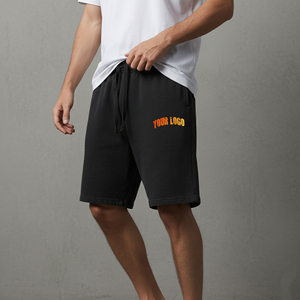 Shorts décontractés pour hommes 100 % coton de haute qualité, logo imprimé DTF personnalisé, poids lourd, grandes tailles, couleur unie, écologiques, séchage rapide - Product Image 4