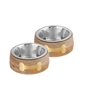 Platos de Madera Natural Sólida de Primera Calidad, Diseño Rústico para Comederos y Bebederos de Mascotas - Vendedor de Exportación - Product Image 5