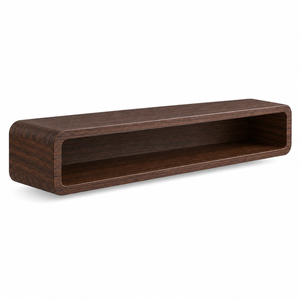 Modern Wooden Floating <b>Wall</b> Shelf <b>Wall</b> <b>Mounted</b> Console <b>Table</b> with Open Storage for Living Room Entryway Home Decor - Product Image 4