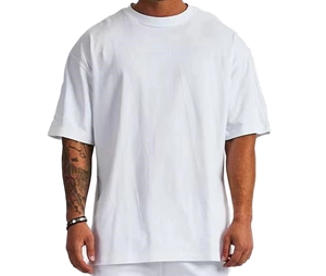 T-shirt uni de qualité supérieure pour hommes, décontracté d'été, en gros, coton écologique, doux, respirant, vêtements en vrac pour hommes - Product Image 1