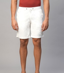 Men's White Cotton Regular Fit Shorts - Product Image 6