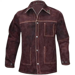 Veste de soudeur en cuir de vachette réfléchissant de haute qualité, résistante, pour travaux lourds, vêtements de sécurité industrielle pour la chaleur - Product Image 6