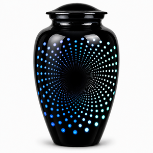 Luxury Modern Spiral <b>Dot</b> Picture <b>Sticker</b> Cremation Urn for Human Ashes - Product Image 4