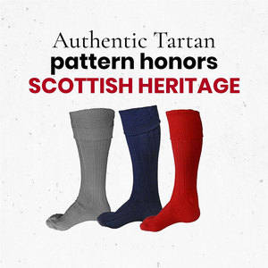 High Demand Scottish Highland Kilt Hose <b>Socks</b> for Men Traditional Tartan Wear <b>Long</b> Ribbed Wool Blend <b>Socks</b> Bulk OEM Factory - Product Image 6