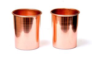Copper glass broad rim easy sip drinkware ayurvedic health <b>cups</b> eco friendly <b>reusable</b> durable for daily kitchen home use - Product Image 6
