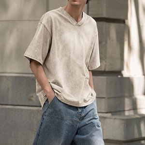 Camisetas de Hombre con Lavado Ácido de la Mejor Calidad y Estilo Nuevo en Venta, Camisetas de Hombre con Lavado Ácido Hechas a Medida para el Verano - Product Image 3