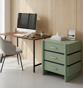 Table de chevet à 3 tiroirs pour chambre à coucher, fabrication directe d'usine, vente en gros personnalisée, OEM ODM, mobilier d'intérieur artisanal - Product Image 5