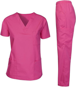 Wholesale Spandex Woven Medical Scrub <b>Set</b> Pakistan Modern Fit Hospital Uniform Needle Detection Unisex <b>Doctor</b> Nurse Workwear - Product Image 5