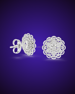 Boucles d'oreilles en argent 14K/18K/22K/925 Moissanite/ CVD Lab Grown / Cubic Zirconia Diamond - Product Image 4