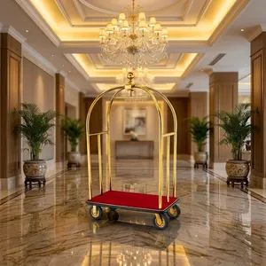 Carrito de Equipaje para Hotel, Resistente, de Acero Inoxidable, para Hoteles, Resorts, Casas de Huéspedes y Hostelería - Product Image 5