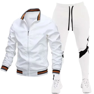 ชุดวอร์มกีฬาผ้าฝ้ายแบบ unisex แขนยาว มีฮู้ด กางเกงขายาว ชุดเซ็ตสองชิ้นสำหรับฤดูใบไม้ร่วงและฤดูหนาว พร้อมตกแต่งด้วยลูกไม้สไตล์วินเทจ - Product Image 2