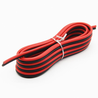 Câble audio rouge et noir, isolation PVC, câble plat double ruban 12/14/16AWG 2*1.5mm/2.5mm, fil de cuivre torsadé/CCA pour Dubaï