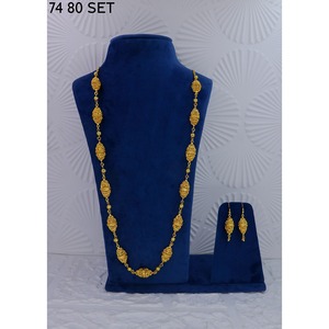 New Middle East Jewelry Gold plated Artificial Jewellery Set for Women Earrings Necklace Alloy Jewelry Set with Necklace Earring - Product Image 4