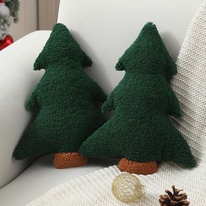 Set di 2 Cuscini Natalizi a Forma di Albero di Natale, Decorazioni in Peluche per Casa, Feste o Divano - Product Image 1