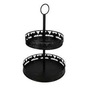 Présentoir à cupcakes au chocolat au caramel Fruits pour décoration de table d'anniversaire Présentoir central Portable à 2 niveaux Nouveau par TCD - Product Image 2