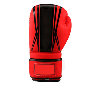 Gants de boxe personnalisés avec logo rouge et noir, en cuir PU, pour entraînement MMA, kickboxing, sparring, sac de frappe, vente en gros - Product Image 2