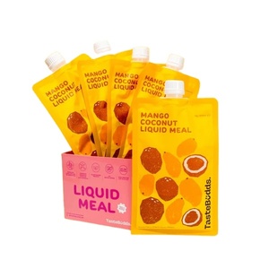 TASTEBUDDS Lot pratique de 5 sachets de poudre de soupe instantanée protéinée de pois, saveur mangue et noix de coco, substitut de repas rapide, durée de conservation 24 mois - Product Image 1