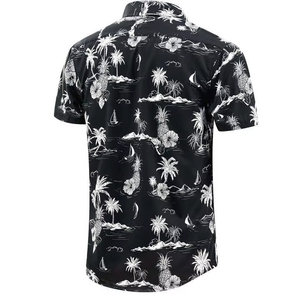 Wholesale Short-Sleeved Loose Fit Hawaiian <b>Shirts</b> for <b>Men</b> Custom Printed <b>Beach</b> Casual Wear 100% Cotton Breathable - Product Image 3