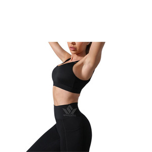 Ensemble de yoga sans couture 2 pièces pour femme : Soutien-gorge de sport dos croisé et leggings taille haute respirants et extensibles - Product Image 2
